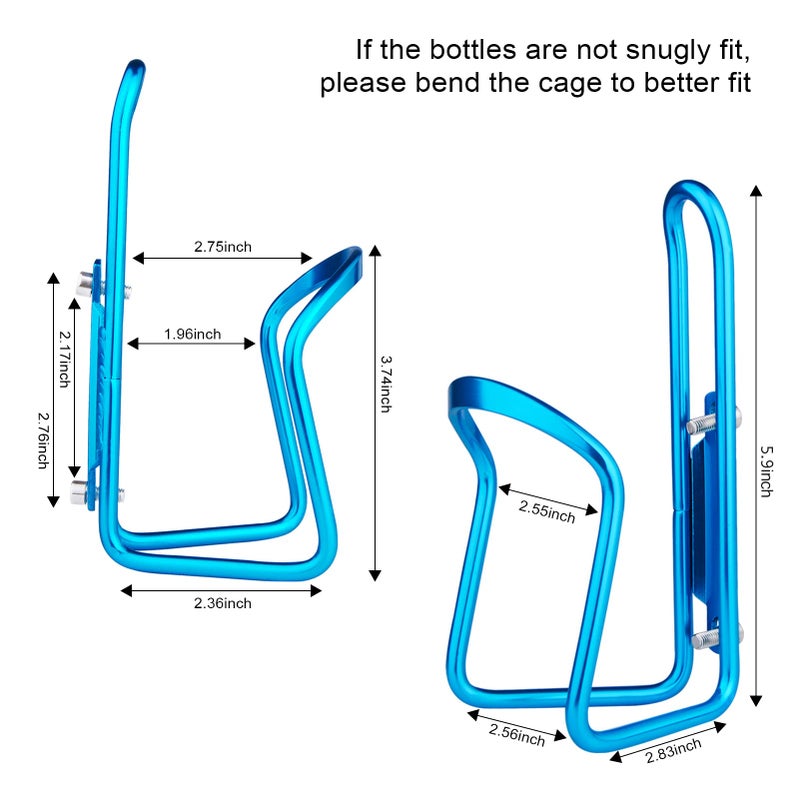 FiveBox Bike Water Bottle Holder, 1Pack Lightweight Aluminum Alloy Cycling Bicycle Water Bottle Cage Holder Bracket for Outdoor Activities (Blue), Bike Accessories - Image 4